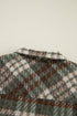 Plaid Print Chest Pockets Turn Down Collar Shacket